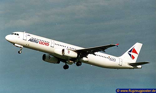 Flugzeugmodell: Aero Lloyd Airbus A321 1:100 
