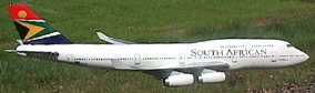Flugzeugmodell: SAA South African Airways Boeing 747-400 1:50