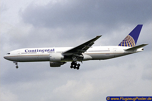 Flugzeugmodell: Continental Airlines Boeing 777-200 1:100 
