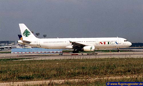 Flugzeugmodell: MEA Airbus A321 1:100 