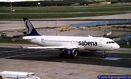 Flugzeugmodell: Sabena Airbus A320 1:100 