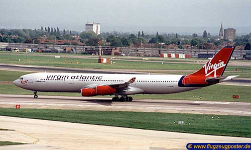 Flugzeugmodell: Virgin Atlantic Airways Airbus A340-300 1:100