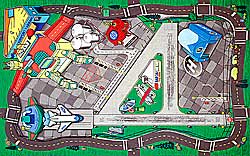 Spielzeug: Flughafen Spielzeug Matte fr Kinder 105x80cm